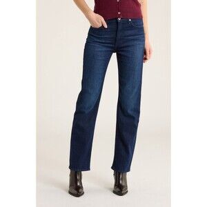 Rag & Bone The Hattie Mid-Rise Full Length Straight Leg Jeans Dark Wash - 27